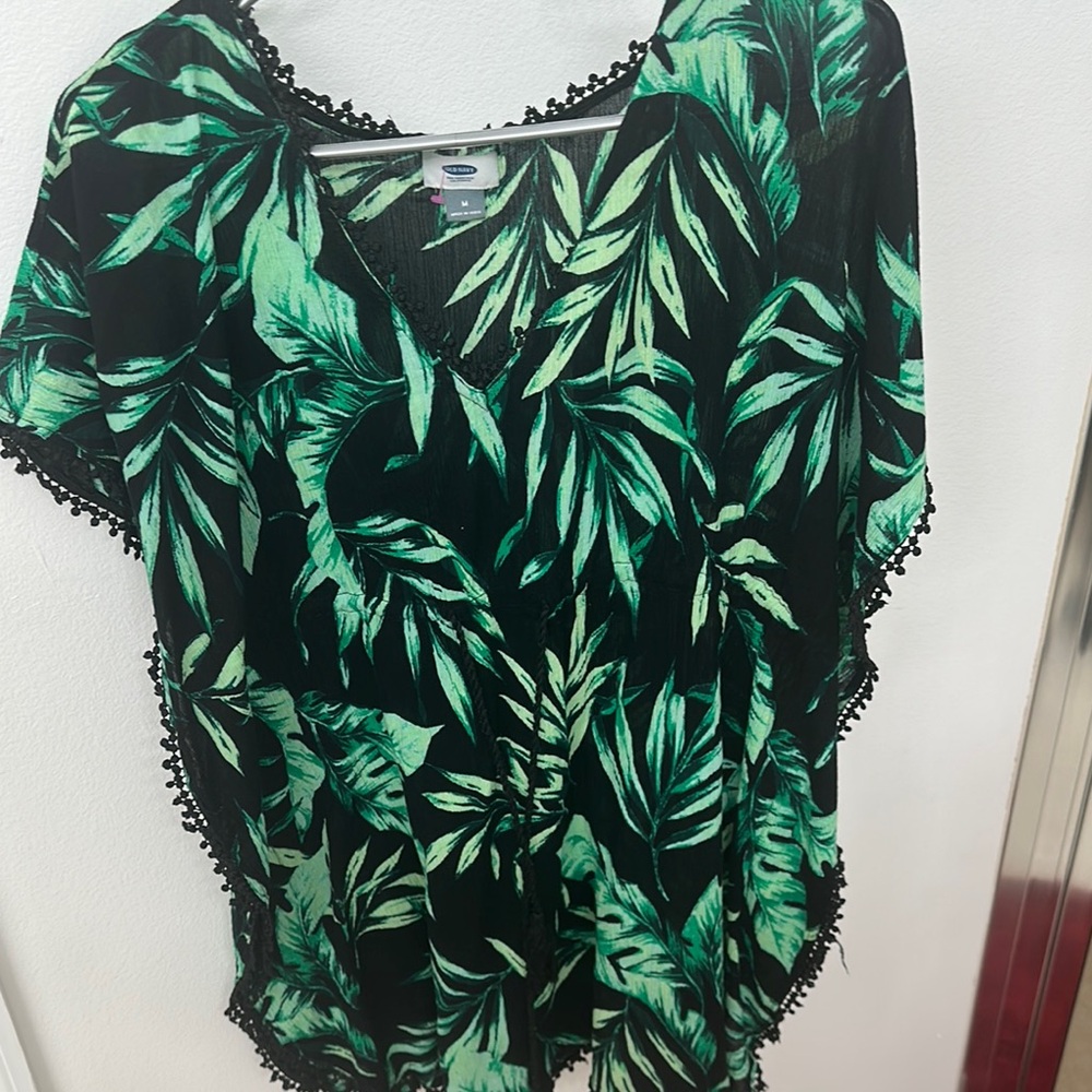 Old Navy Tropical Leaf Print Cover-Up